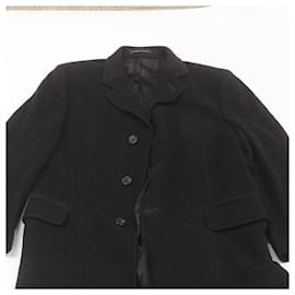 Fendi-FENDI Cashmere Coat Black Auth ar4081-Black