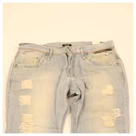 Versace-VERSACE Pantaloni Jeans Blu Denim Cotone W36 l34 Auth ar4143-Blu