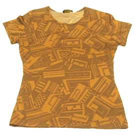 Fendi-Camiseta FENDI Brown Auth ar3565-Marrom