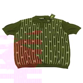 Fendi-FENDI Polo Shirt Dark Red Wool Auth ar3566-Dark red