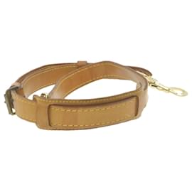 Louis Vuitton-LOUIS VUITTON Leather Adjastable Shoulder Strap for Keepall 92-110cm Auth gt926-Beige