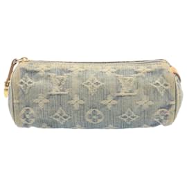 Louis Vuitton-LOUIS VUITTON Monograma Denim Trousse Speedy GM Bolsa Azul M95081 Autenticação de LV 22437-Azul