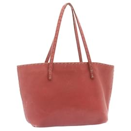 Fendi-FENDI Selleria Sac à Main Cuir Rouge Auth ar4348-Rouge