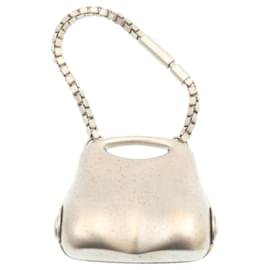 Chanel-CHANEL Hip Bag Charm Silver Tone CC Auth ar4363-Silvery