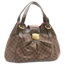 Louis Vuitton-LOUIS VUITTON Damier Ebene Sistina PM Tote Bag N41542 LV Auth 22622-Damier ebene
