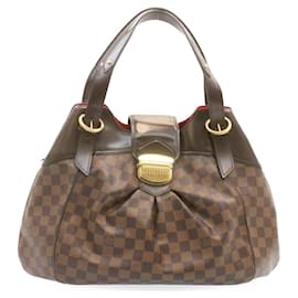 Louis Vuitton-LOUIS VUITTON Damier Ebene Sistina PM Tote Bag N41542 LV Auth 22622-Damier ebene
