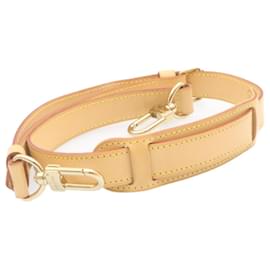 Louis Vuitton-LOUIS VUITTON Leather Adjastable Shoulder Strap for Keepall 91-109cm Auth ki833-Beige
