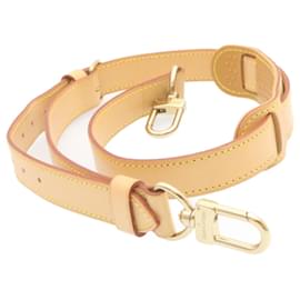 Louis Vuitton-LOUIS VUITTON Leather Adjastable Shoulder Strap for Keepall 91-109cm Auth ki833-Beige