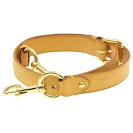 Louis Vuitton-LOUIS VUITTON Leather Adjastable Shoulder Strap for Keepall 97-112cm Auth 16279-Beige