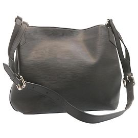 LOUIS VUITTON Epi Mandara MM Bolsa de Ombro Preto M58892 auth 22773 Preto