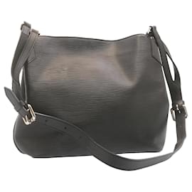 Louis Vuitton-LOUIS VUITTON Epi Mandara MM Shoulder Bag Black M58892 auth 22773-Black