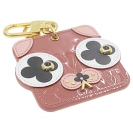 Louis Vuitton-LOUIS VUITTON Vernis Porte Cles Animal Face Charm Pink M68217 LV Auth go081-Other