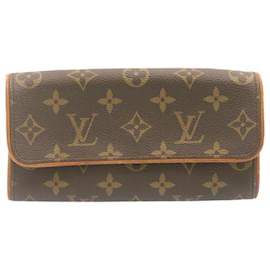 Louis Vuitton-LOUIS VUITTON Monogram Pochette Twin PM Schultertasche M51854 LV Auth-Kennung001-Andere