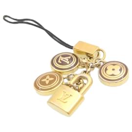 Louis Vuitton-LOUIS VUITTON Bijoux Telephonne Pastilles Charm M65388 Brown LV Auth 22854-Golden