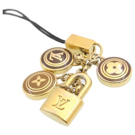 Louis Vuitton-LOUIS VUITTON Bijoux Telephonne Pastilles Charm M65388 Brown LV Auth 22854-Golden