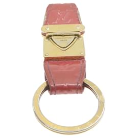 Louis Vuitton-LOUIS VUITTON Monogram Vernis Charm Pink Gold Tone LV Auth 20931-Pink,Golden