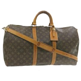 Louis Vuitton-Louis Vuitton Monograma Keepall Bandouliere 50 Boston Bag M41416 LV Auth ki731-Outro