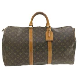 Louis Vuitton-Louis Vuitton Monograma Keepall Bandouliere 50 Boston Bag M41416 LV Auth ki731-Outro