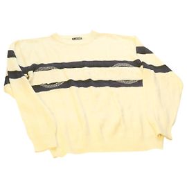 Pull GIANNI VERSACE Blanc Marine Laine Auth ar3898 Blanc