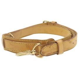Louis Vuitton-LOUIS VUITTON Leather Adjastable Shoulder Strap Keepall 103-121cm LV Auth ar3909-Beige
