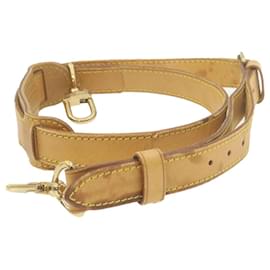 Louis Vuitton-LOUIS VUITTON Leather Adjastable Shoulder Strap Keepall 103-121cm LV Auth ar3909-Beige