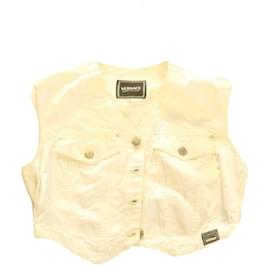 Gianni Versace-GIANNI VERSACE Vest White Auth ar3947-White