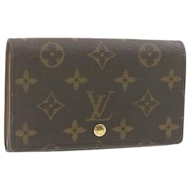 Louis Vuitton-Carteira LOUIS VUITTON Monogram Porte Monnaie Zip M61735 LV Auth gt786-Outro