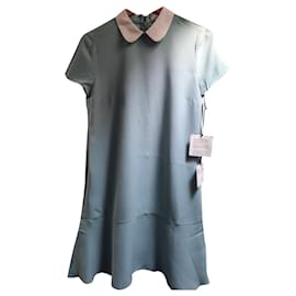 Robe vert menthe Red Valentino avec col blanc Vert clair
