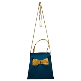 Nina Ricci-Nina Ricci Handtasche oder Umhängetasche-Blau,Gelb
