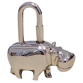 Hermès Hermes Hippo Cadena Lock Bag Charm Silver hardware