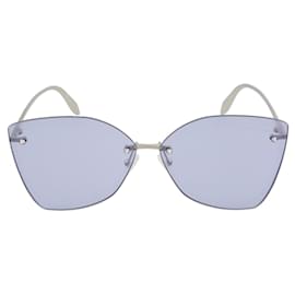 Alexander Mcqueen-Aviator-Style Metal Sunglasses-Silvery,Metallic