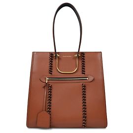 Alexander Mcqueen Sacola The Tall Story em couro marrom liso Marrom