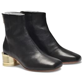 Maison Martin Margiela-Ankle Boots in Black Soft Leather-Black