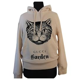 Gucci-Gucci Sweatshirt Garden Mystic Cat-Weiß