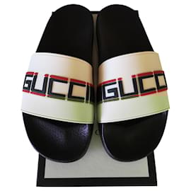 Gucci-Gucci Slider Sandals-White