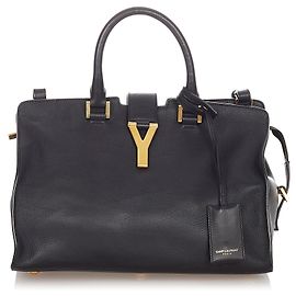 Yves Saint Laurent YSL Black Cabas Chyc Ledertasche Schwarz