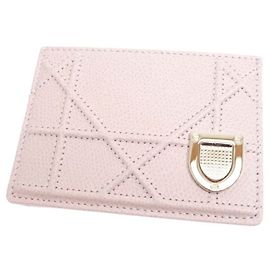 Dior Pink Diorama Leather Card Holder Pink