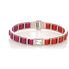 Bracelet jonc Fendi argent zucca Argenté Multicolore