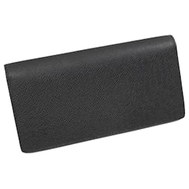 Louis Vuitton-Louis Vuitton Black Taiga Brazza Wallet-Black