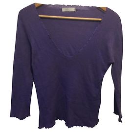 Top tricotado lilás claro Prada Roxo