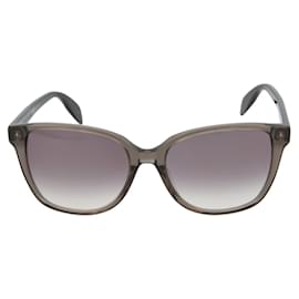 Alexander Mcqueen-Square-Frame Sunglasses-Grey