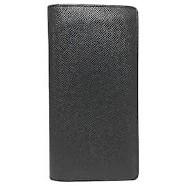 Louis Vuitton-Louis Vuitton Black Taiga Brazza Wallet-Black