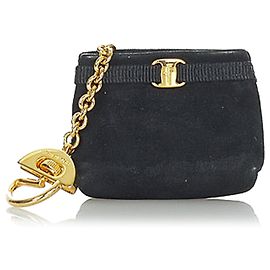 Salvatore Ferragamo Charm Borsa Vara Nera Ferragamo Vara Nero D'oro