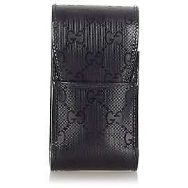 Gucci Black GG Imprime Cigarette Case Black