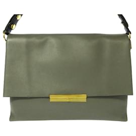 Céline Bolsa de ombro de couro celine cinza Cinza