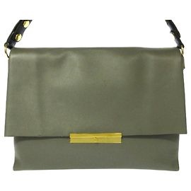 Céline Celine Gray Blade Leather Shoulder Bag Grey