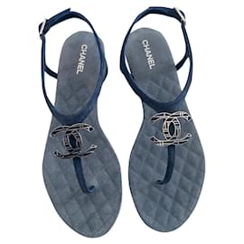Chanel-Sandálias-Azul