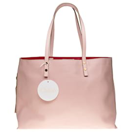 Chloé-A bolsa Chloe Dilan muito espaçosa em couro de cabra rosa, garniture en métal doré-Rosa