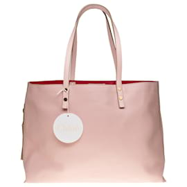 Chloé-The very spacious Chloe Dilan tote bag in pink goat leather, garniture en métal doré-Pink