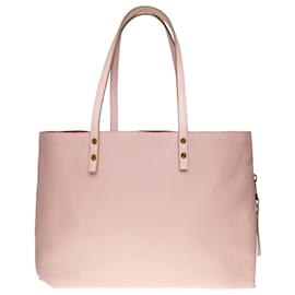 Chloé-The very spacious Chloe Dilan tote bag in pink goat leather, garniture en métal doré-Pink